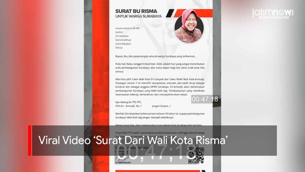 Video: Viral Video Surat Dari Wali Kota Surabaya Tri Rismaharini