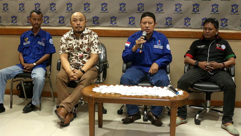 Ketua Panitia Silaturahmi Arek-Arek Suroboyo jumpa pers di kantor Humas Pemkot Surabaya/Foto: istimewa