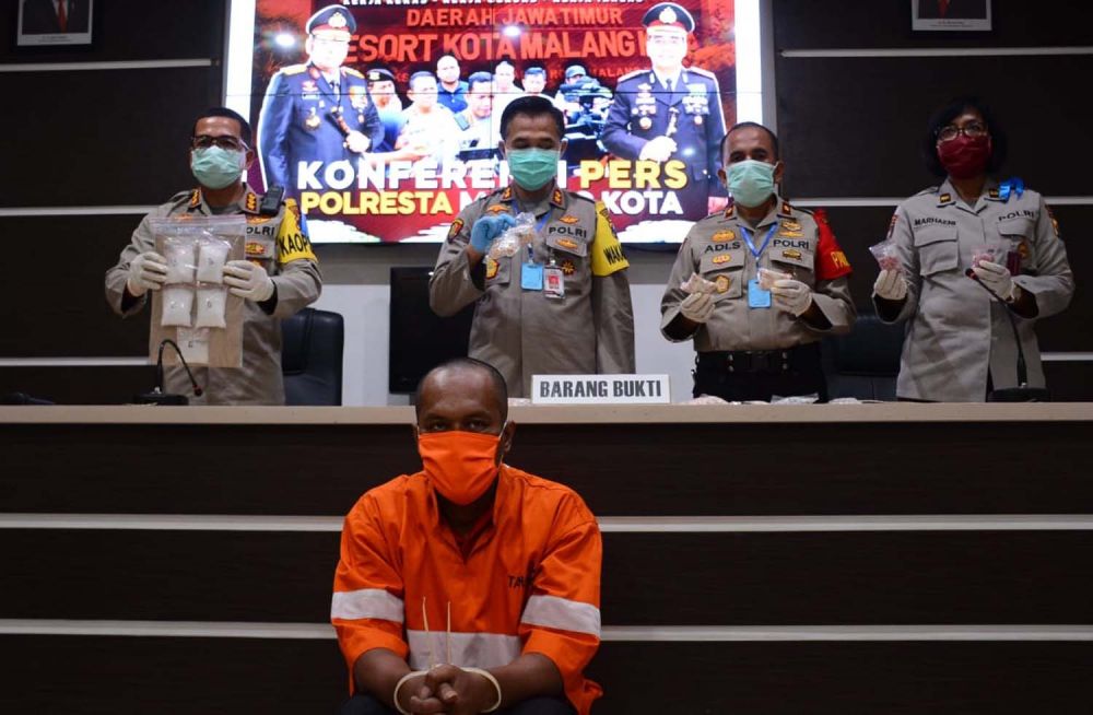 Sindikat pengedar narkoba jenis pil ineks dan sabu dibongkar Polresta Malang Kota