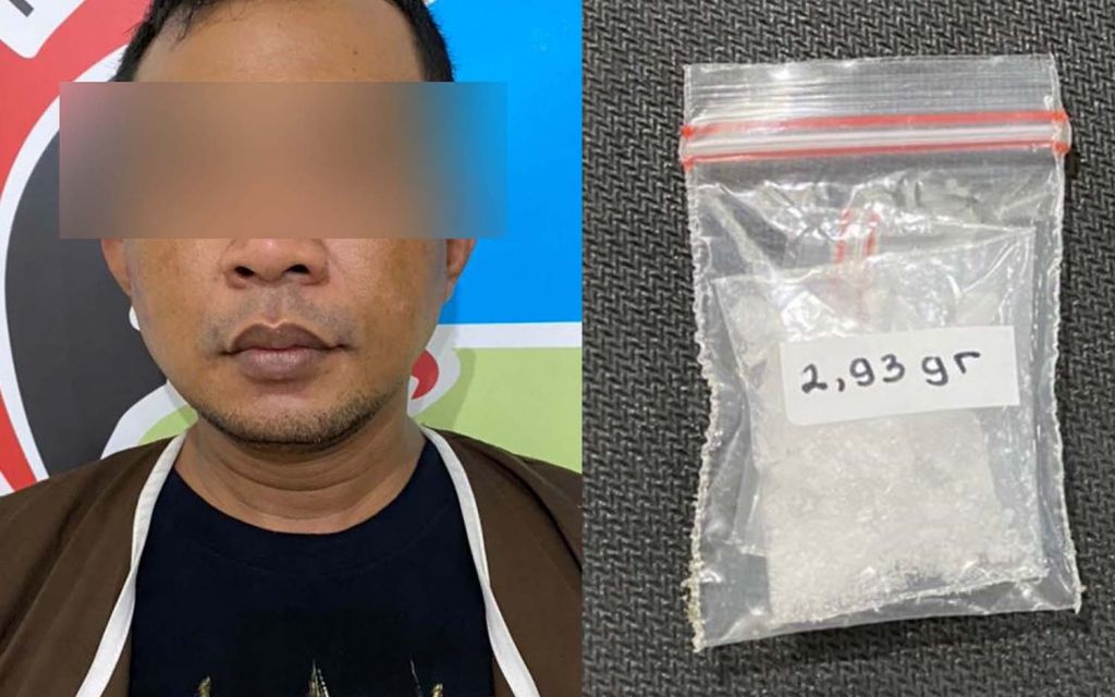 Kolase sopir dan barang bukti narkoba yang diedarkannya