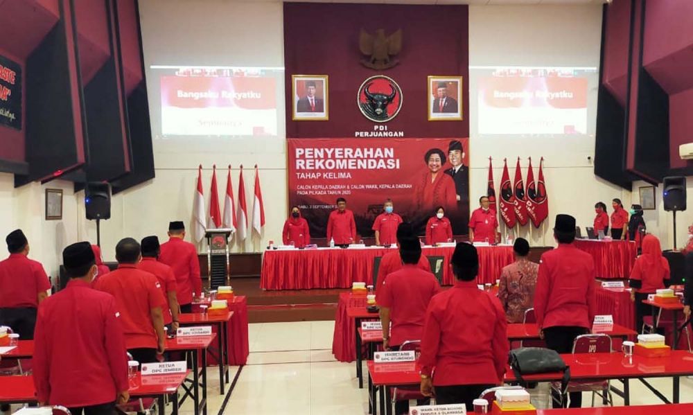Suasana di Kantor DPD PDIP Jawa Timur