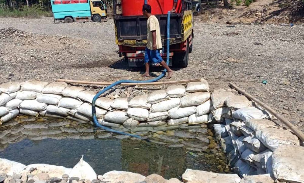 Salah satu bagian dari Sungai Sukorejo, Pacitan