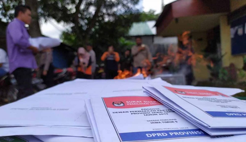 Surat Suara Rusak di Trenggalek Dimusnahkan di Hari Pencoblosan