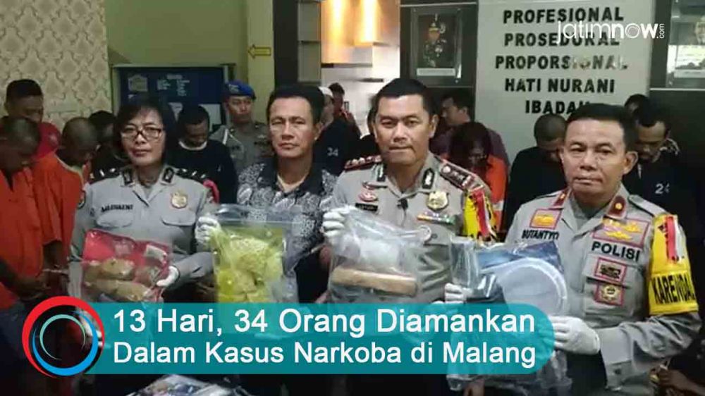 Video: 13 Hari, 34 Orang Diamankan Dalam Kasus Narkoba di Malang