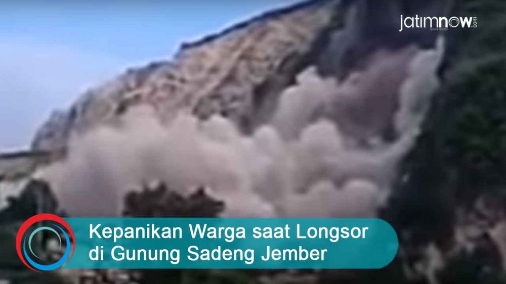 Video: Kepanikan Warga saat Longsor di Gunung Sadeng Jember