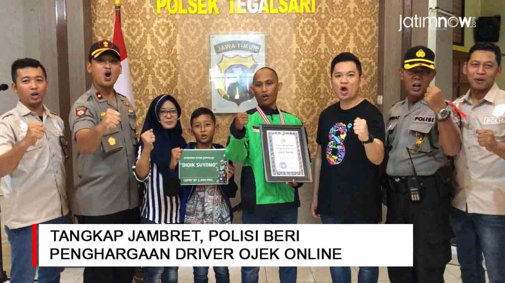 Video: Tangkap Jambret, Polisi Beri Penghargaan Driver Ojek Online