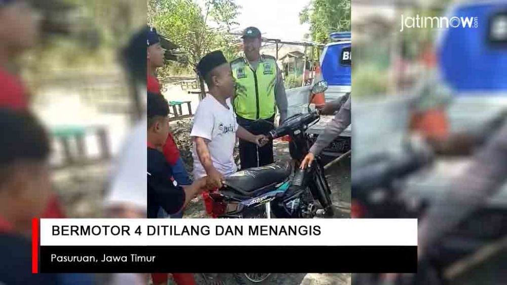 Video: Bermotor 4, Ditilang, Eee Menangis