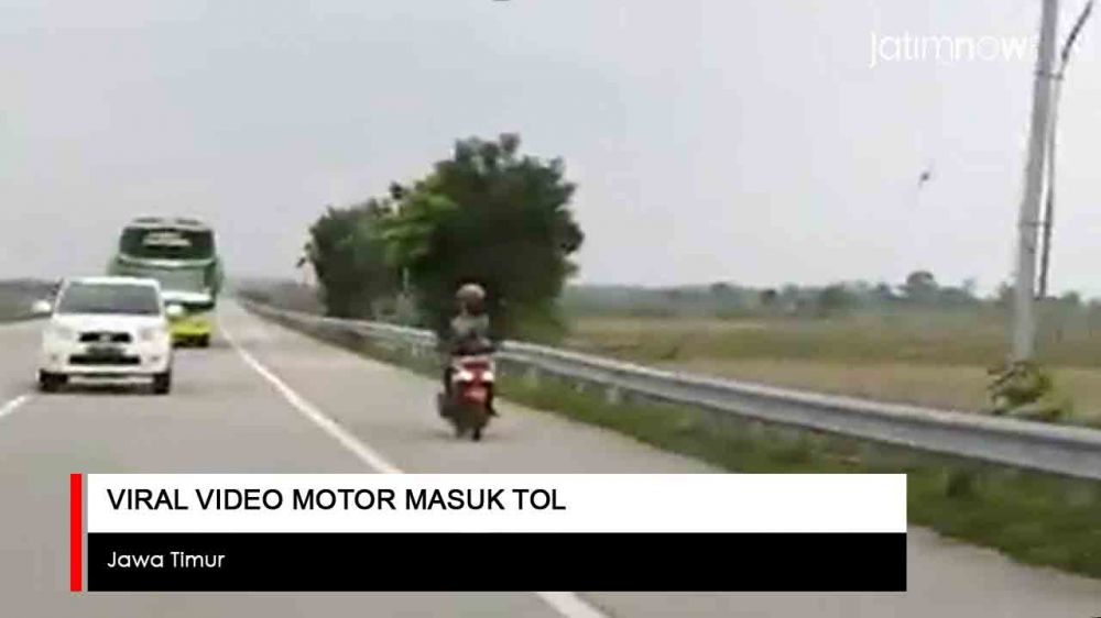 Video: Viral Video Motor Masuk Tol Mojokerto-Jombang