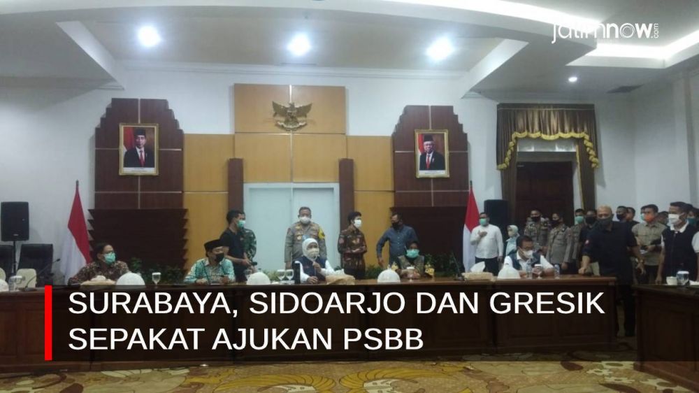 Video: Surabaya, Sidoarjo dan Gresik Ajukan PSBB