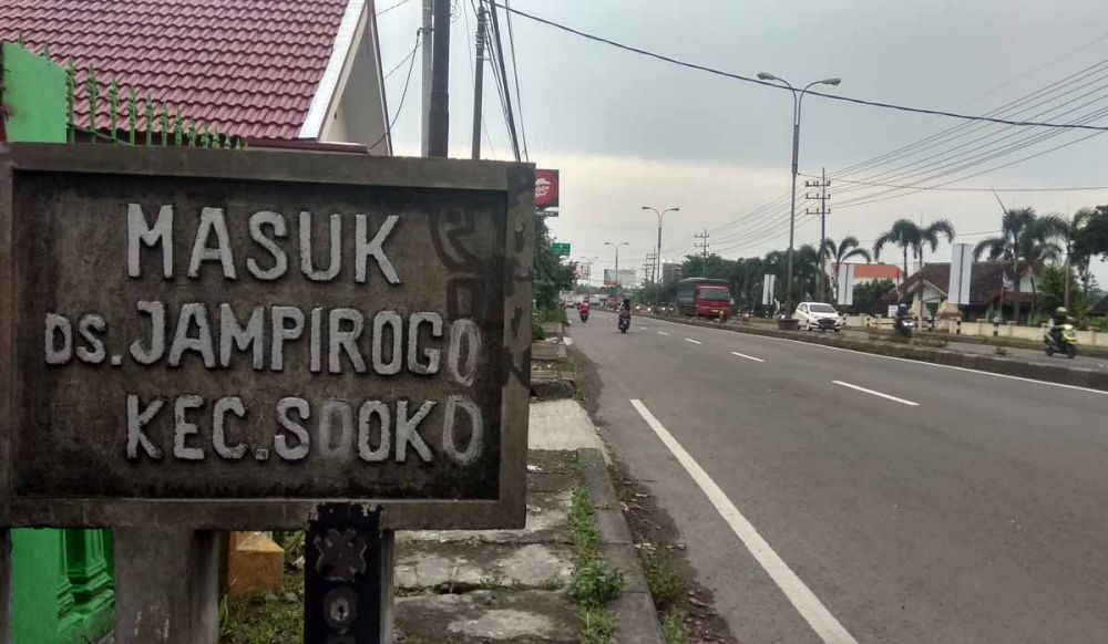 Salah satu jalan di Mojokerto yang menjadi tempat begal payudara beraksi