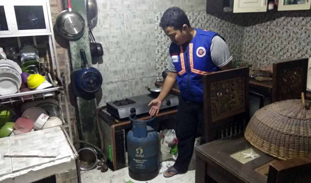 Tabung elpiji 12 kg yang meledak di Mojokerto