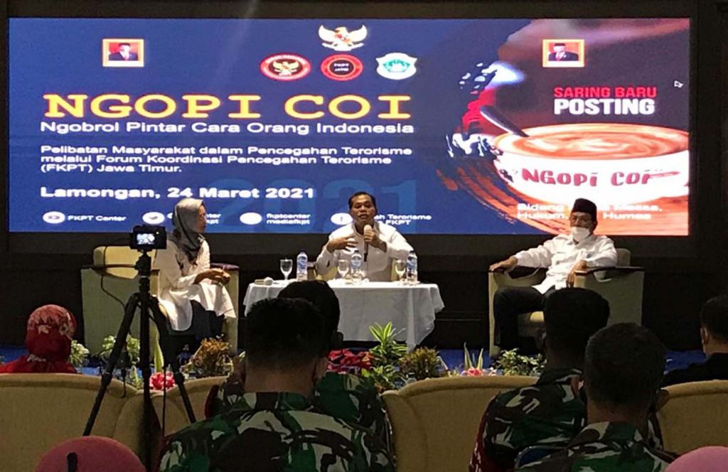 Talkshow Ngopi Coi edisi perdana di Lamongan yang diselenggarakan BNPT-FKPT Jatim