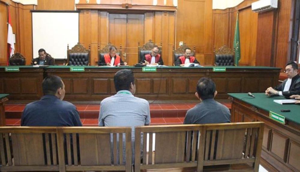 Sidang tuntutan kasus amblesnya Jalan Raya Gubeng di PN Surabaya, Senin (17/2/2020)