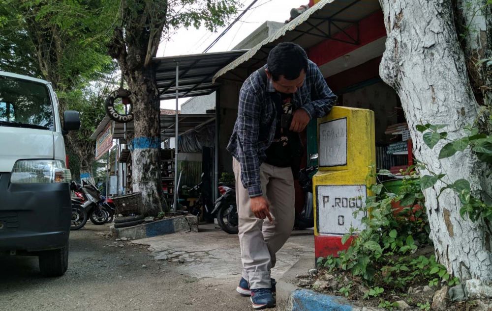 Penampakan patok Titik Nol Kilometer Ponorogo