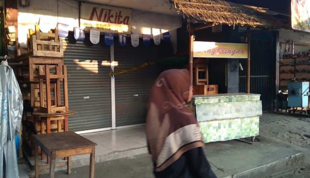 Toko elektronik di Tulungagung yang juga digeledah oleh Subdit Renakta Polda Jatim