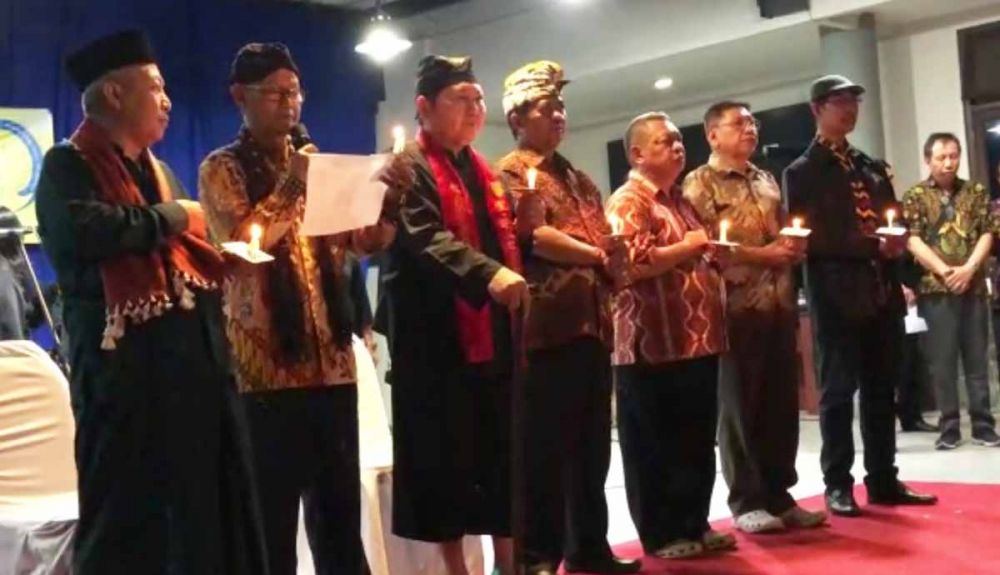 Tokoh lintas agama Surabaya deklarasi tolak people power