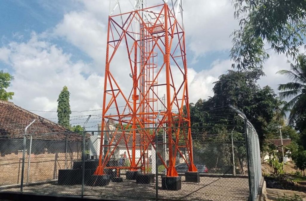 Tower yang berdiri di Dusun Gembolo, Desa Purwodadi, Kecamatan Gambiran, Kabupaten Banyuwangi