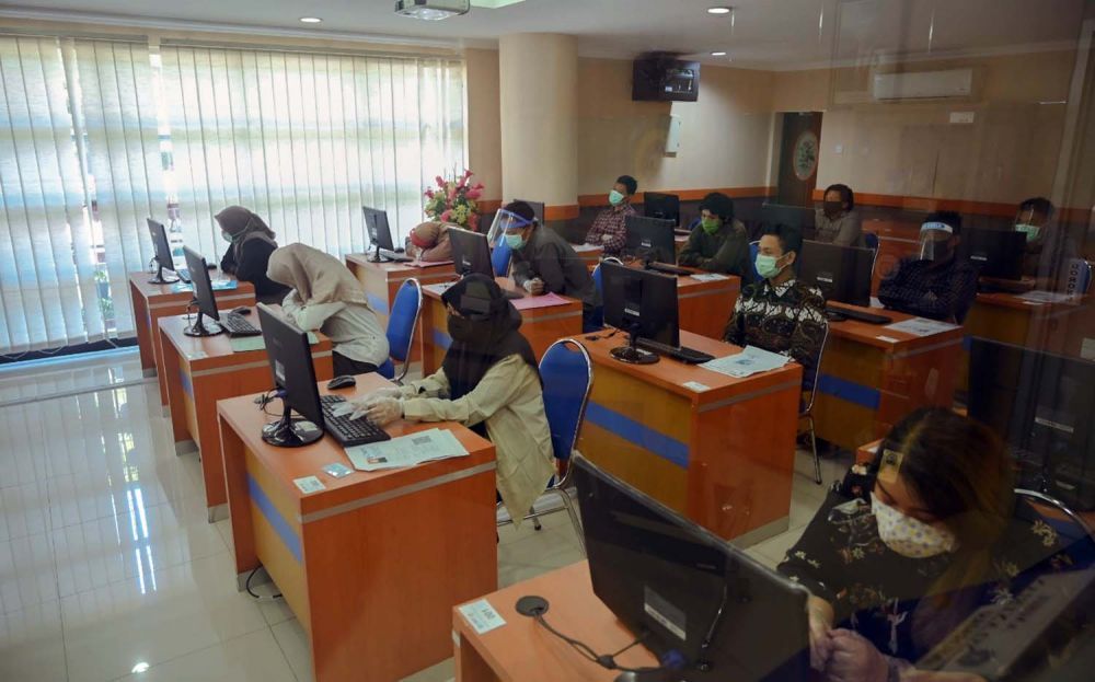 Pelaksanaan UTBK SBMPTN 2020 Tahap 1 di Unair Surabaya Berakhir