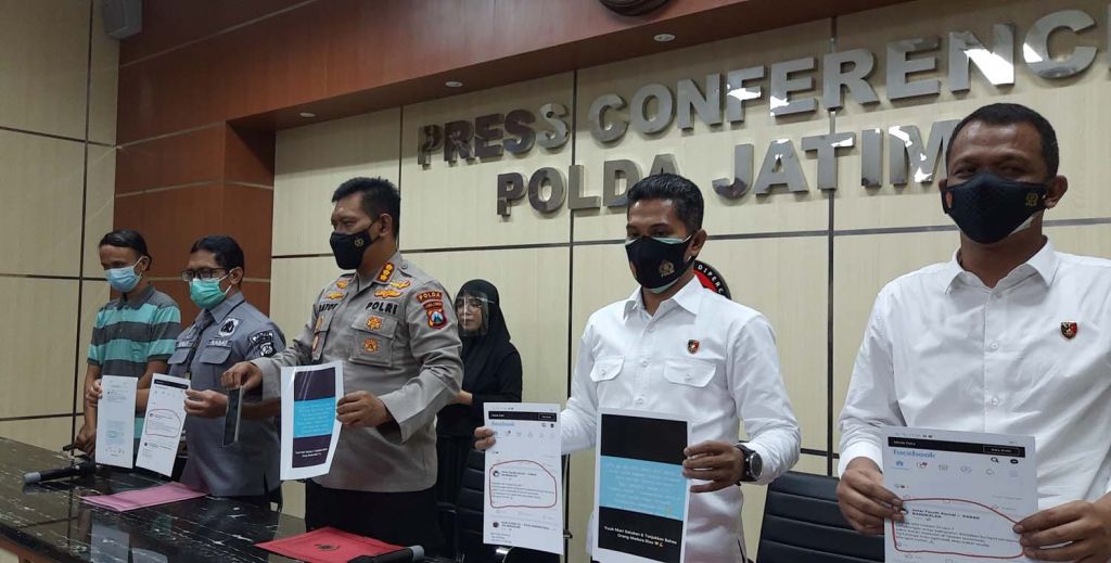 Pelaku dan barang bukti diamankan di Mapolda Jatim