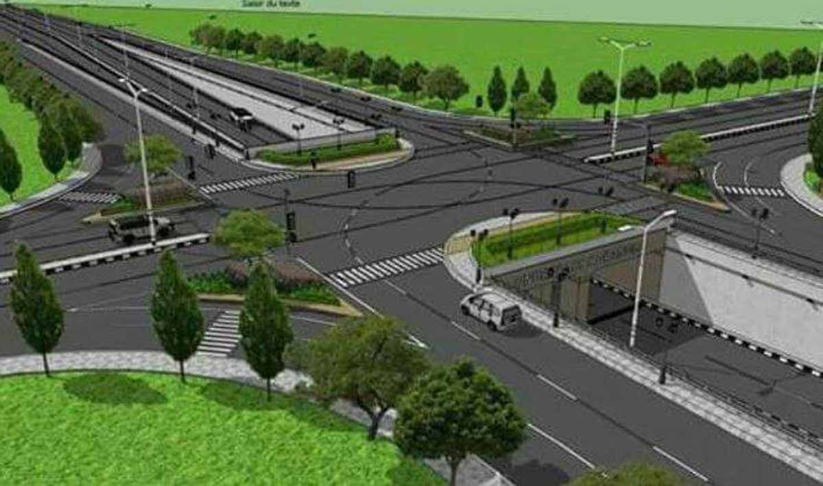 Maket underpass Karanglo, Singosari, Malang