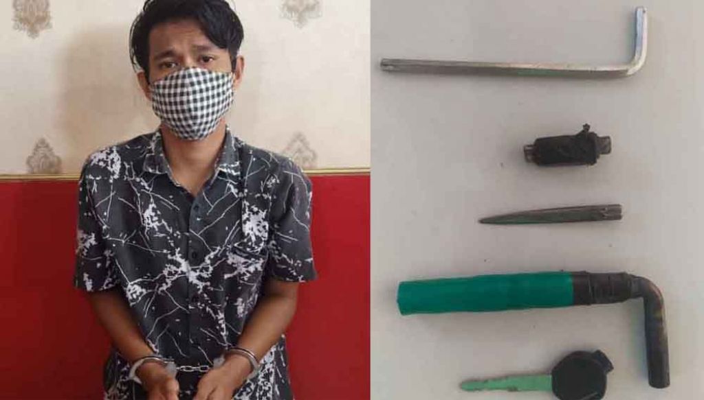 Asyik Minum Kopi di Warung, DPO Curanmor asal Surabaya Disergap Polisi