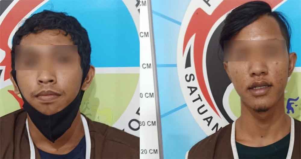 Kedua pengedar sabu yang ditangkap Satresnarkoba Polrestabes Surabaya