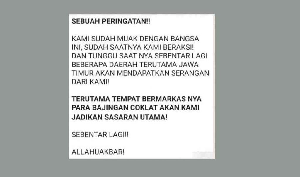 Sempat Beredar Pesan Berisi Ancaman Jelang Pemberangkatan 22 Terduga Teroris