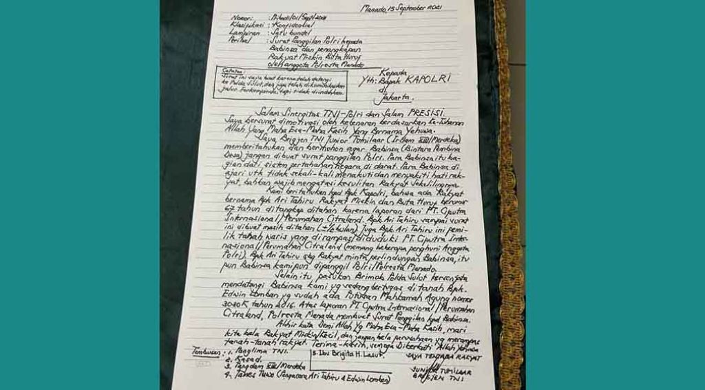 Babinsa di Manado Dipanggil Polisi, Jenderal TNI Bersurat ke Kapolri