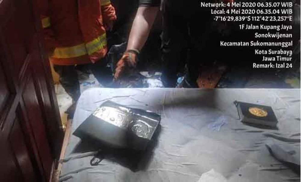 Screenshot video Al-Quran yang tidak ikut terbakar