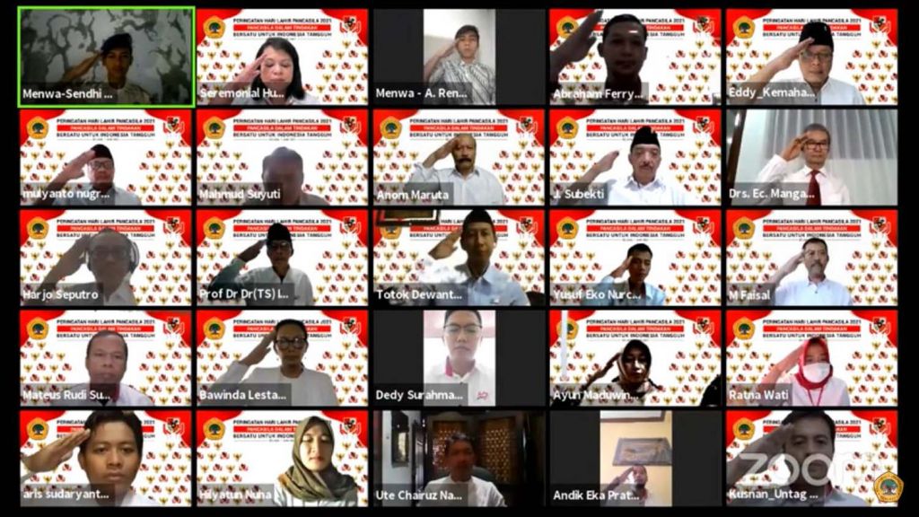 Untag Surabaya Gelar Upacara Peringatan Hari Lahir Pancasila Secara Virtual