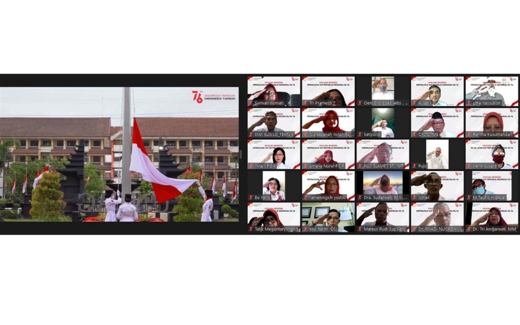 Untag Surabaya Peringati HUT ke-76 RI: Upacara Virtual dan Beri Penghargaan