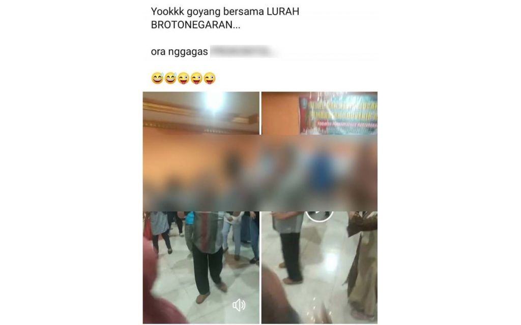 Tangkapan layar viral lurah di Ponorogo terlibat joget bersama
