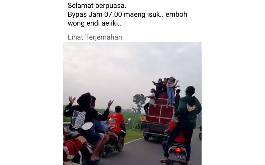Viral Video Para Remaja Peserta Konvoi Asyik Berjoget di Atas Kendaraan
