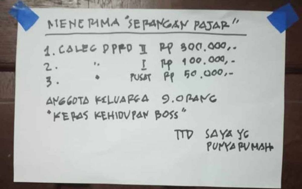 Foto keluarga siap menerima 'serangan fajar' yang beredar di Grup Whatsapp