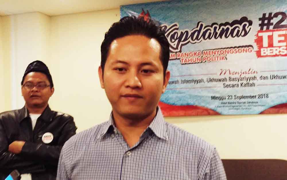 Wakil Bupati Trenggalek Moch Nur Arifin saat acara diskusi peluncuran #2019TetapBersaudara di Surabaya