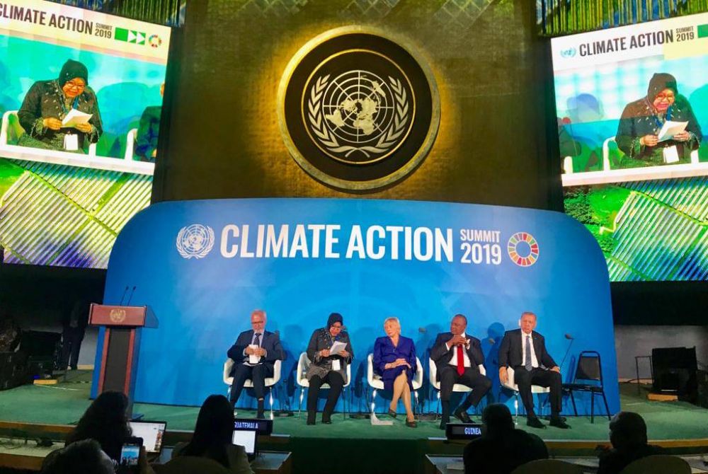 Wali Kota Risma saat berbicara di Markas PBB, New York, Amerika