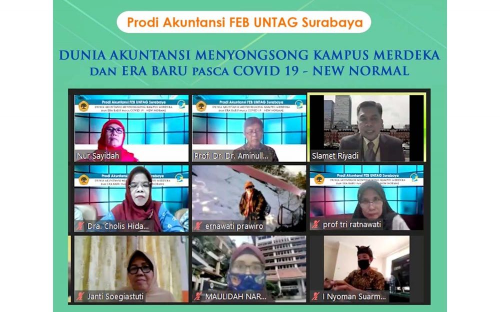 Webinar yang digelar Program Studi Akuntansi Untag Surabaya