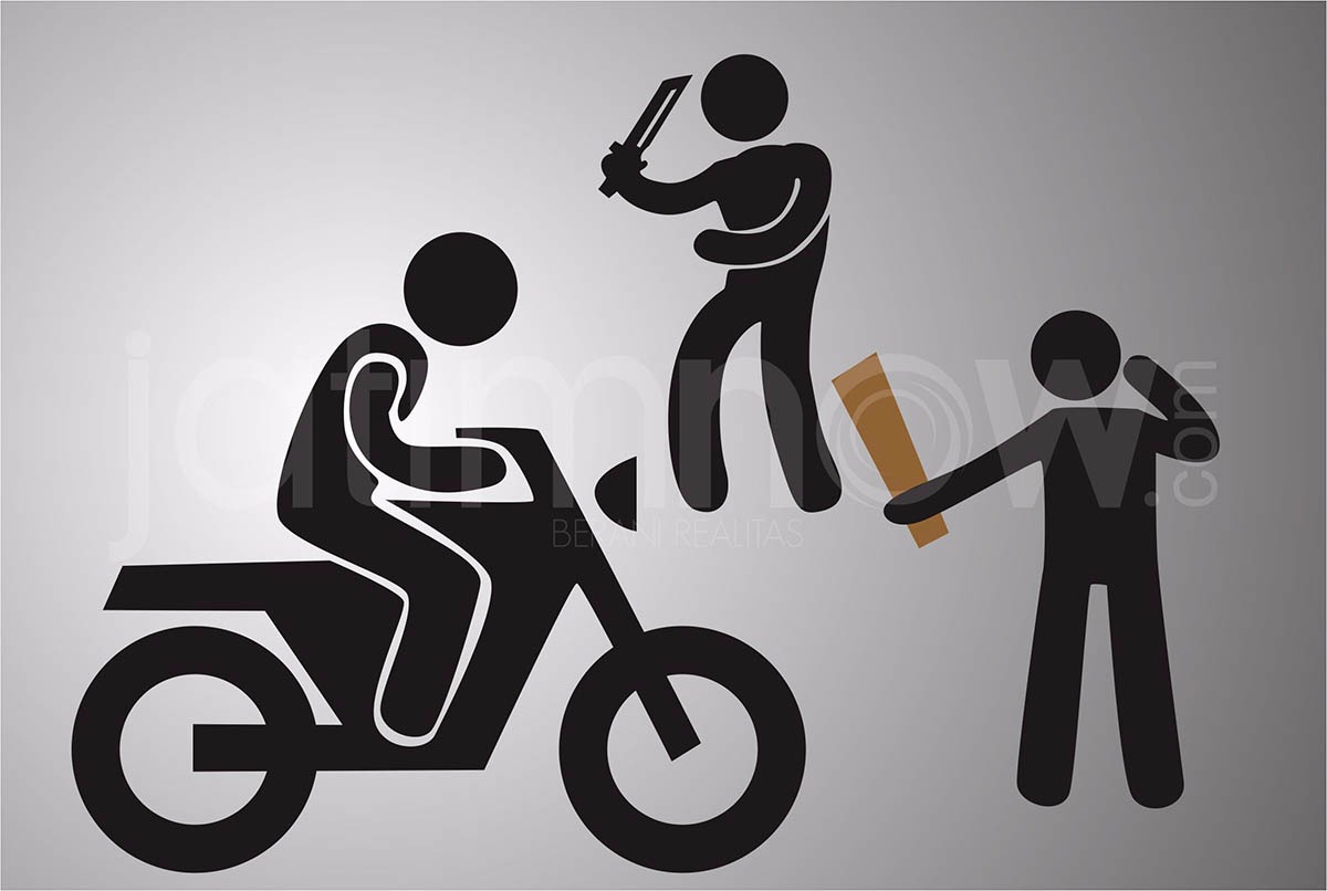 Ilustrasi kawanan begal/Reiffia S. Dwiyoto