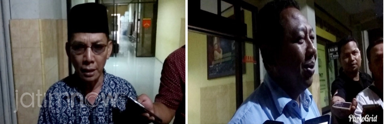 Ketua DPC Gerindra Banyuwangi Naufal Badri (kiri) dan Ketua DPC Hanura Banyuwangi Basuki Rachmat