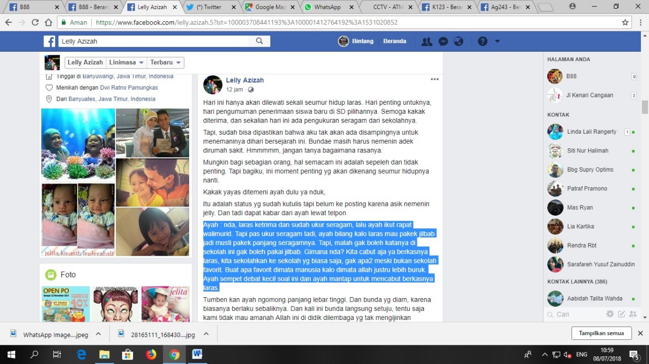 Capture laman FB Lely.