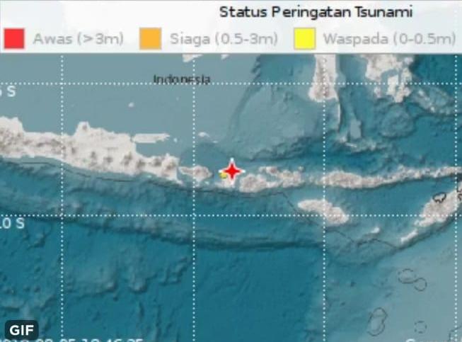 NTB juga Diguncang Gempa, BMKG Keluarkan Peringatan Dini Tsunami