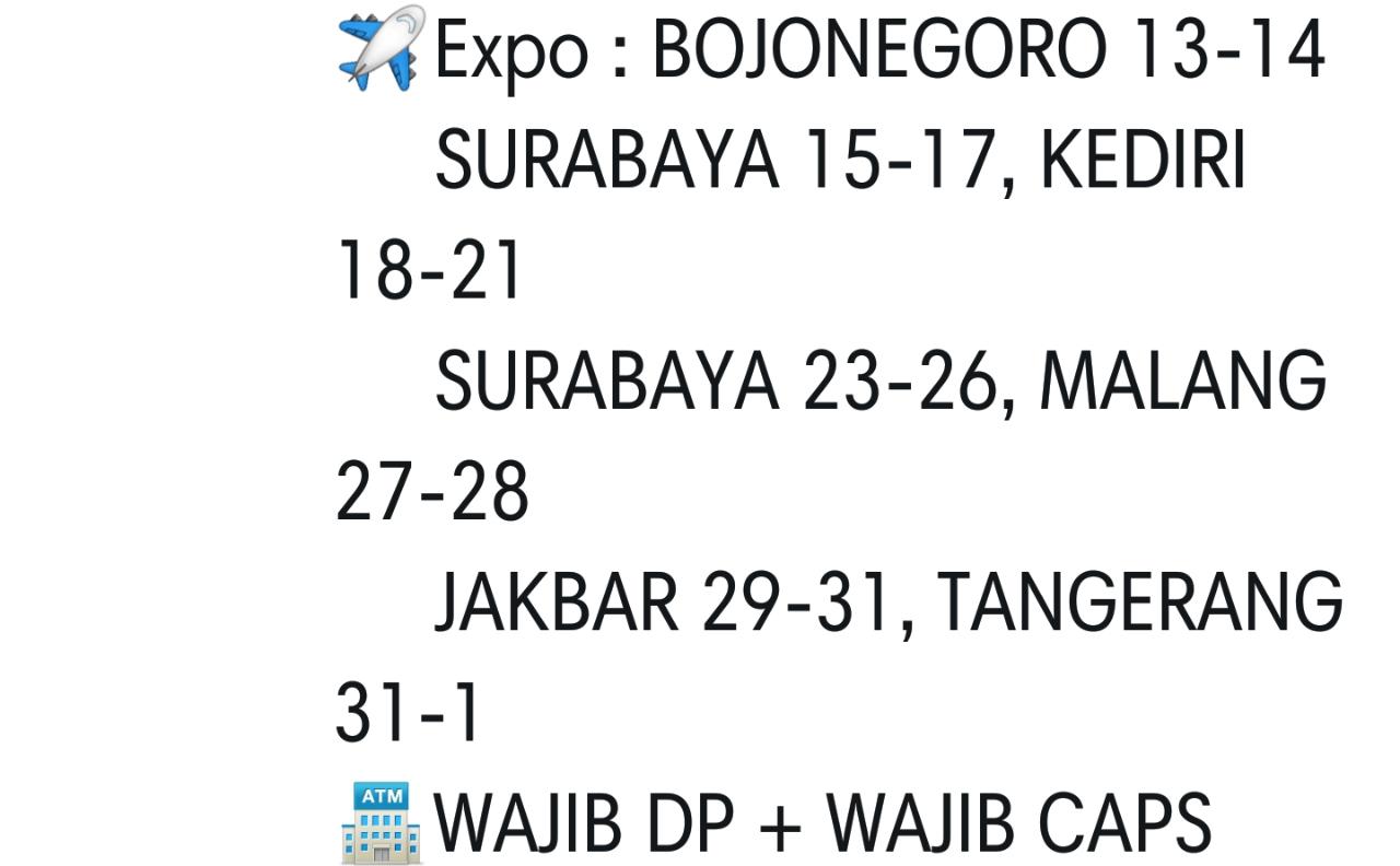 Salah satu akun prostitusi online yang mencatumkan jadwal antar kota.