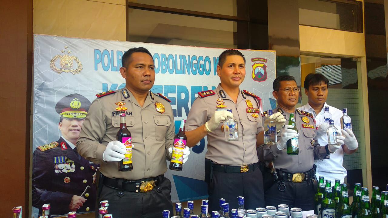 Miras yang disita polisi