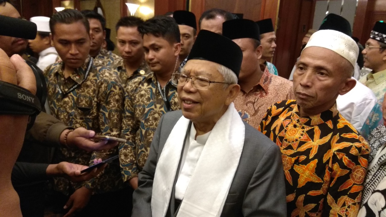 Ma'ruf Amin di Hotel JW Marriot Surabaya