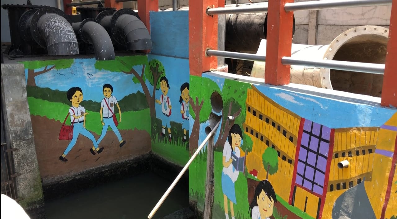 Video: Kini Rumah Pompa di Surabaya Berwarna