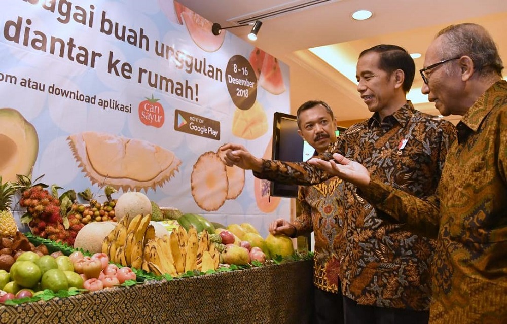 Presiden Joko Widodo membuka Rapat Kerja Asparindo yang digelar di hotel Arya Duta.