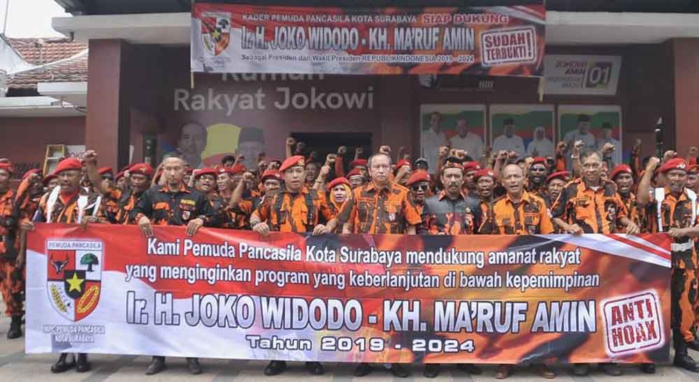 Deklarasi MPC PP Kota Surabaya dukung Jokowi-Ma'ruf Amin
