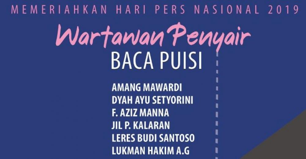 14 Wartawan akan Baca Puisi di Balai Pemuda Surabaya