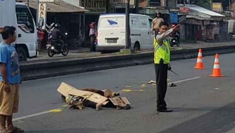 Korban Sumarno yang tewas usai terlindas truk