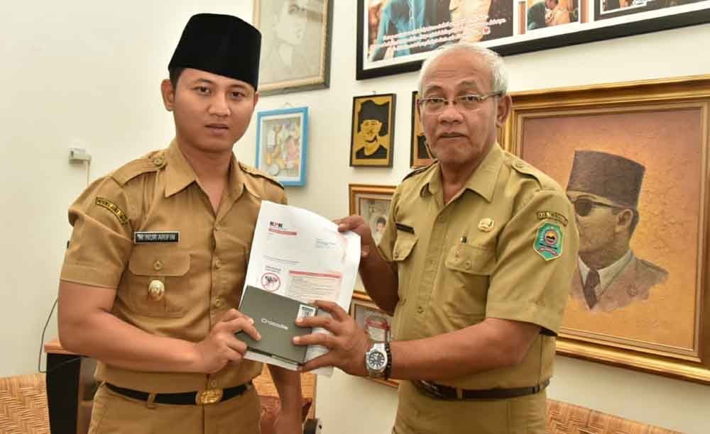 Plt Bupati Trenggalek, Muhammad Nur Arifin dan Inspektur Trenggalek, Bambang Setiadji